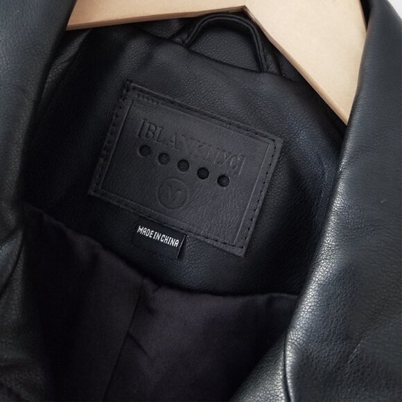 NEW BLANK NYC Essentials FAUX Leather Moto Jacket Size M Biker Edgy Black $99 - Picture 7 of 16